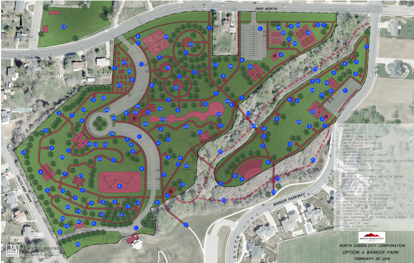 Overall Barker Park Expansion Concept North Ogden Utah